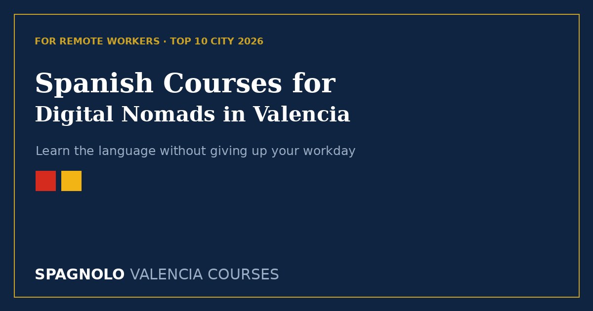 Spanish courses for digital nomads in Valencia: flexible learning that fits your remote work schedule